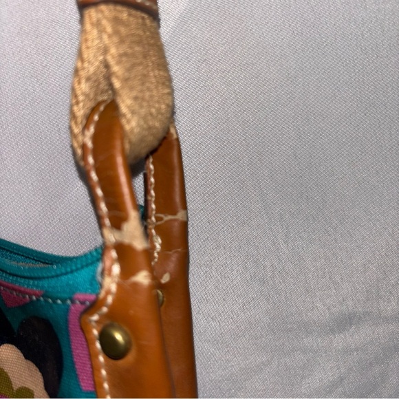 2/$30 Fossil Women's Floral Teal Crossbody Bag - Picture 5 of 12